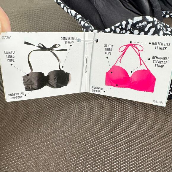 NWT Smart & Sexy Swim Women's Secret Convertible Push-Up Bikini Top Size 34D - Picture 3 of 8